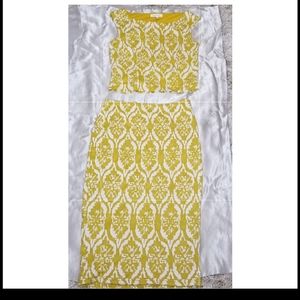 Yellow Skirt Set (Skirt & Top)